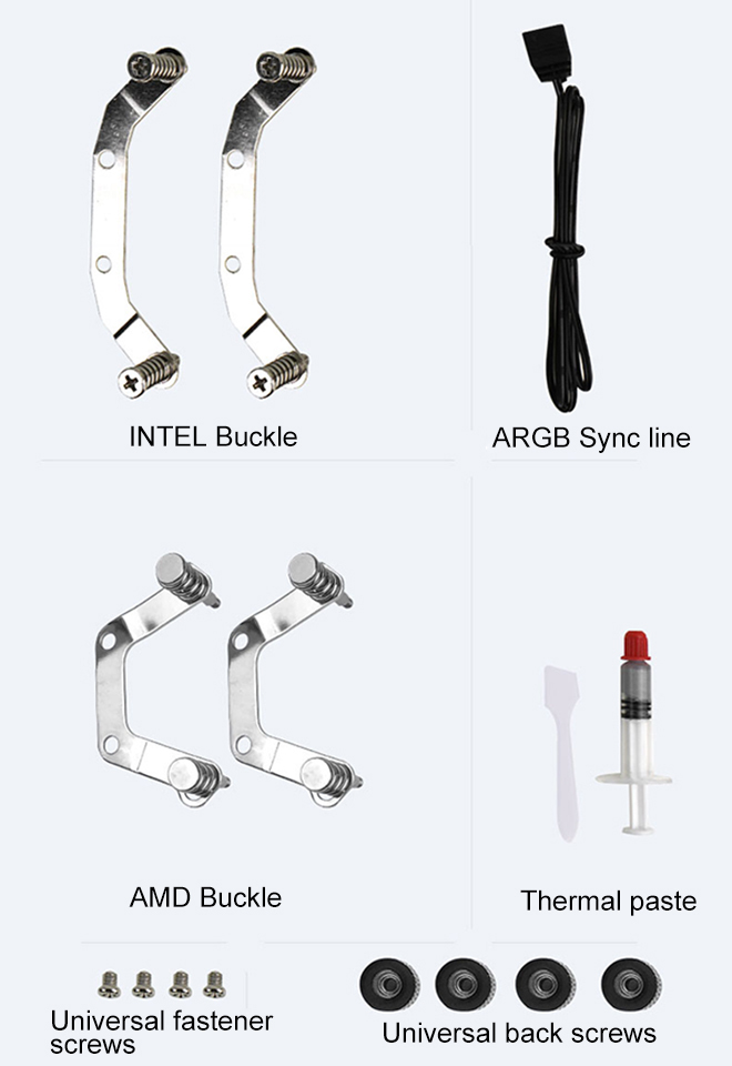 Multi accessories for AMD and Intel procesoor.